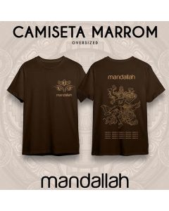 MANDALLAH - 19 Anos - Camiseta Marrom (Baby Look)