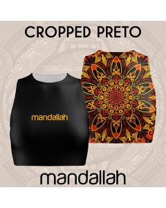 MANDALLAH - 19 Anos - Cropped Preto